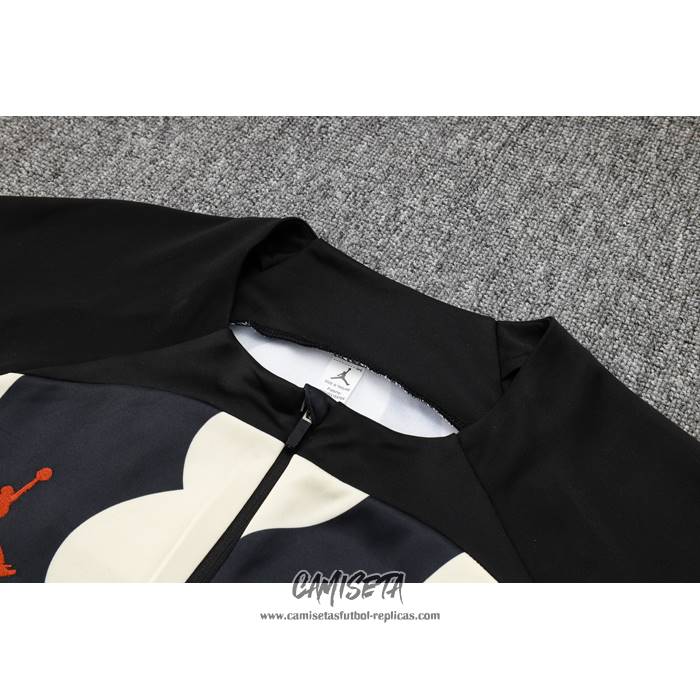 Chandal de Sudadera del Paris Saint-Germain 2023-2024 Nino Amarillo y Negro